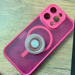 Apple Pink Phone Case with MagSafe Compatibility